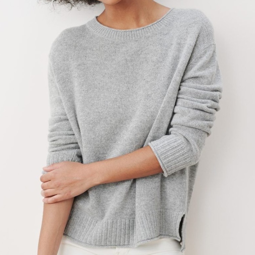 Jenni Kayne Everyday Wool & Cashmere Blend Sweater in Grey - Size M